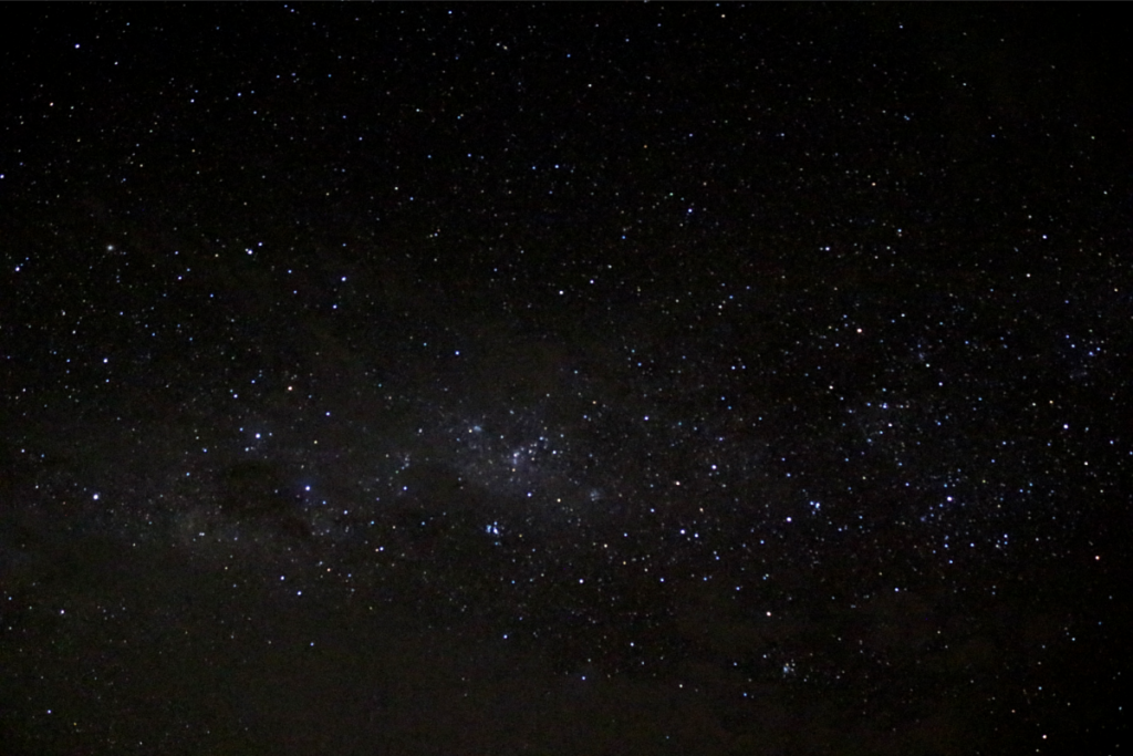 View of the night sky in Bora Bora
